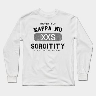 Property of Kappa Nu Soroitity (The Tity Is Silent) Washed Out Long Sleeve T-Shirt